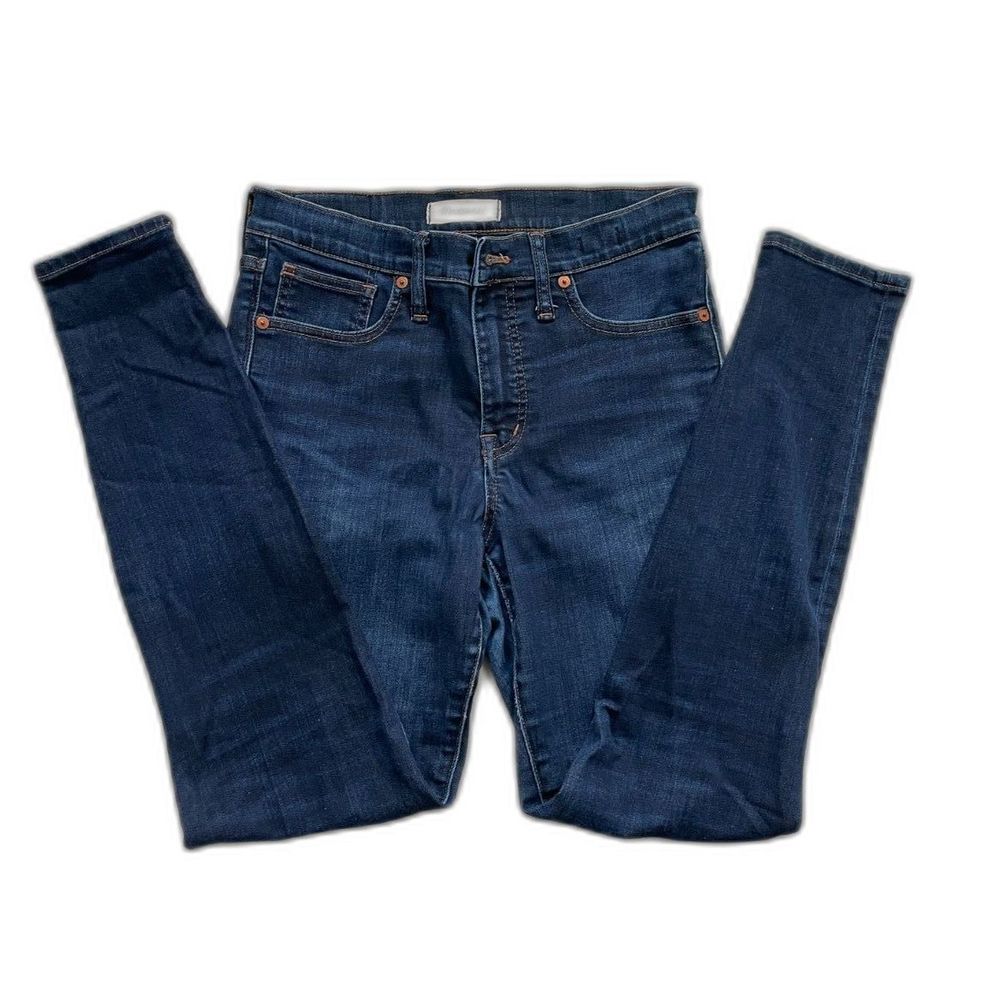 Madewell Women's 9" High-Rise Skinny Jeans in Dark Denim Wash Size 28
